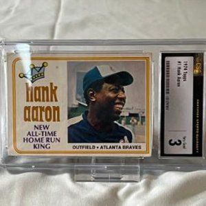 1974 TOPPS HANK AARON #1 CSG 3 (VERY GOOD)